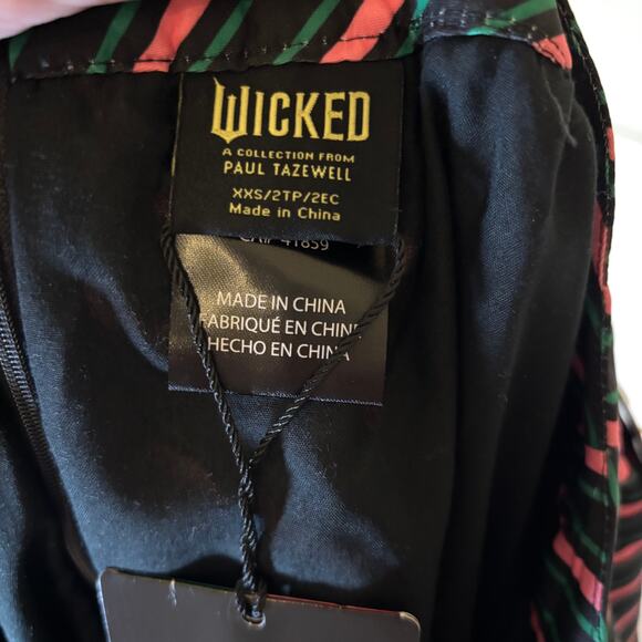 Wicked Paul Tazewell Target Collection NWT Striped Bubble Skirt Pink Green XXS - Picture 6 of 9